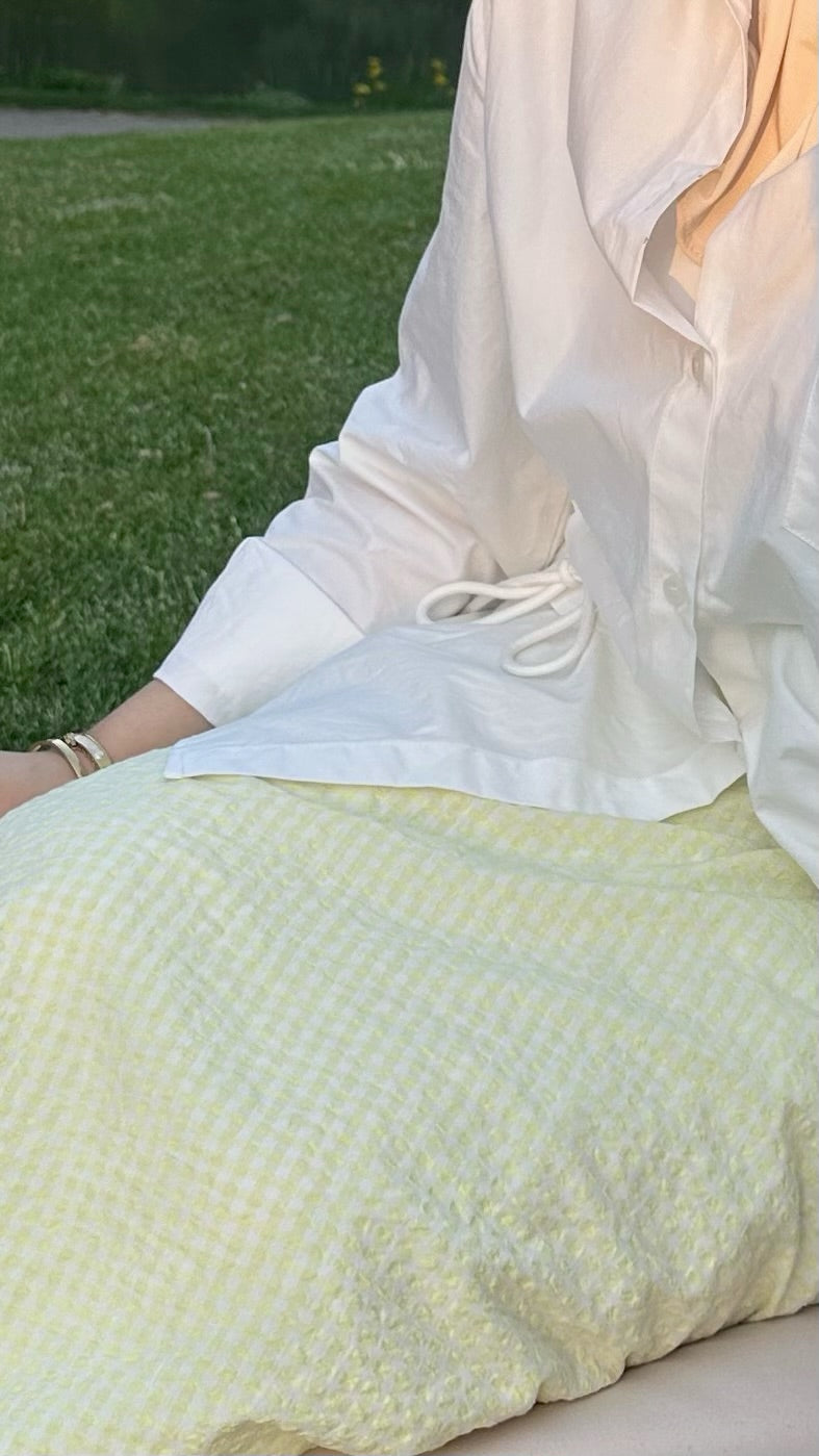 Jupe Vichy Jaune Femme La Pièce Tendance Chic & Vintage