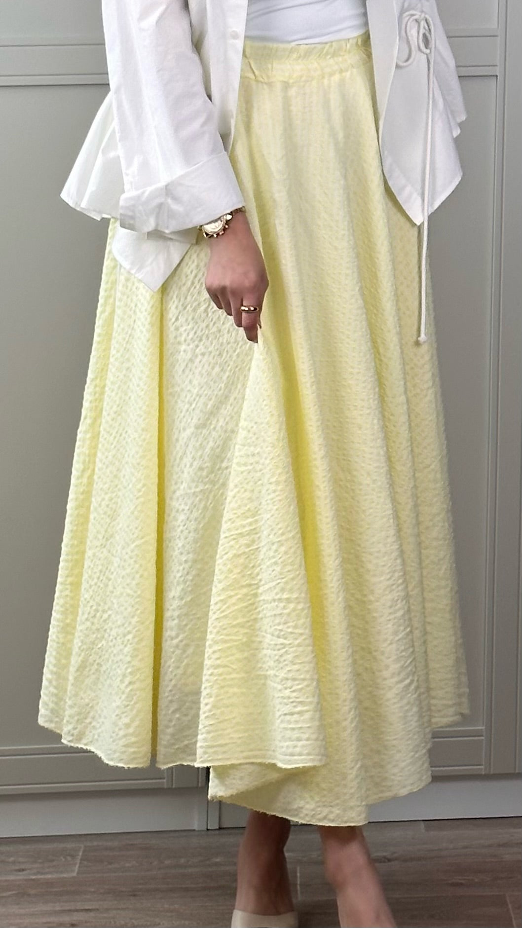 Jupe Vichy Jaune Femme La Pièce Tendance Chic & Vintage